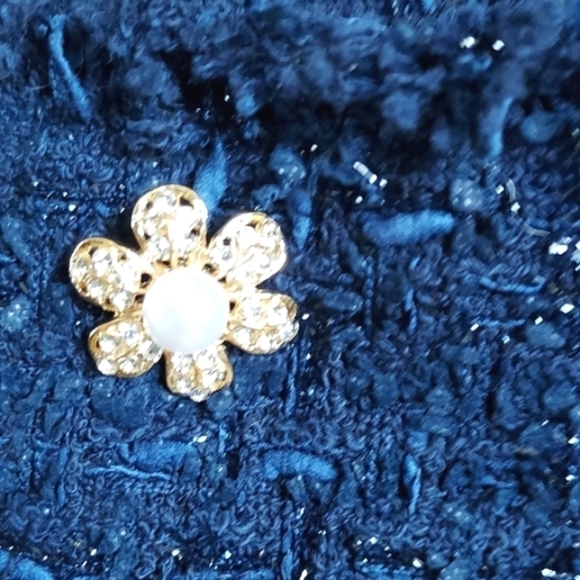 NWOT Amen Wardy Tweed Blazer Jacket Blue Size FR36 - Picture 3 of 16